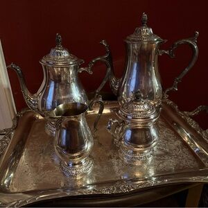 Classic Silverplate Serveware Set 5 pieces